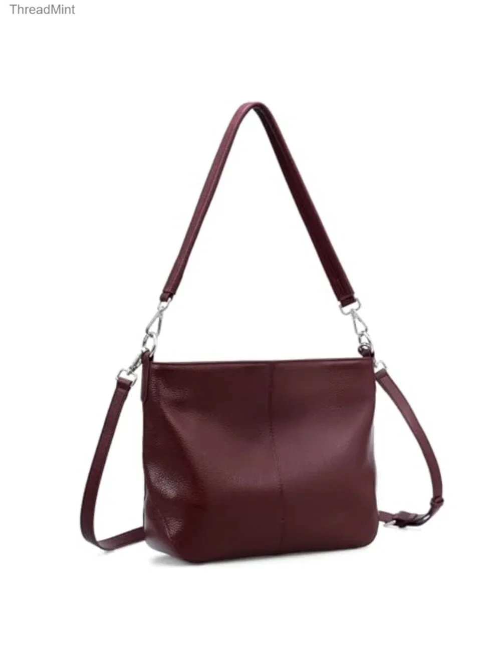 Genuine Leather Hobo Crossbody Purse Removable Straps Handbag Women